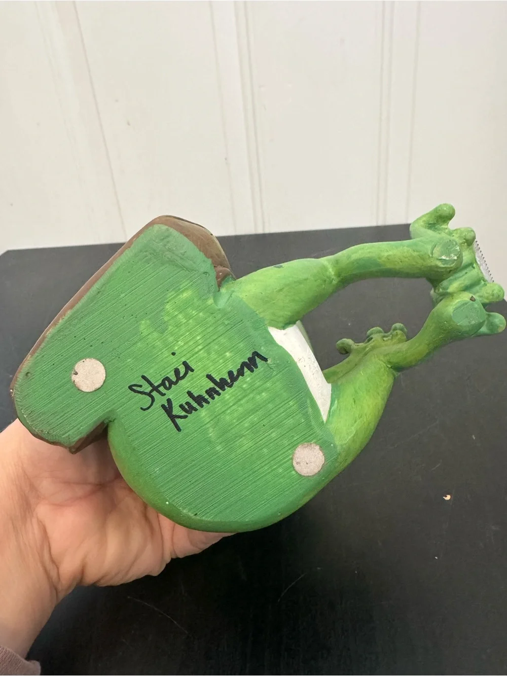Frog Tape Dispenser Pen Pencil Holder Office Desk Organizer